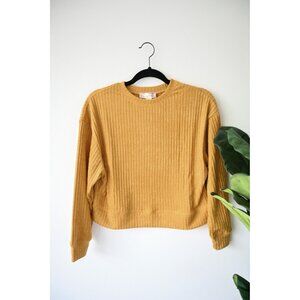 NWT Band Of The Free XS Ribbed Mustard Gold Sweater